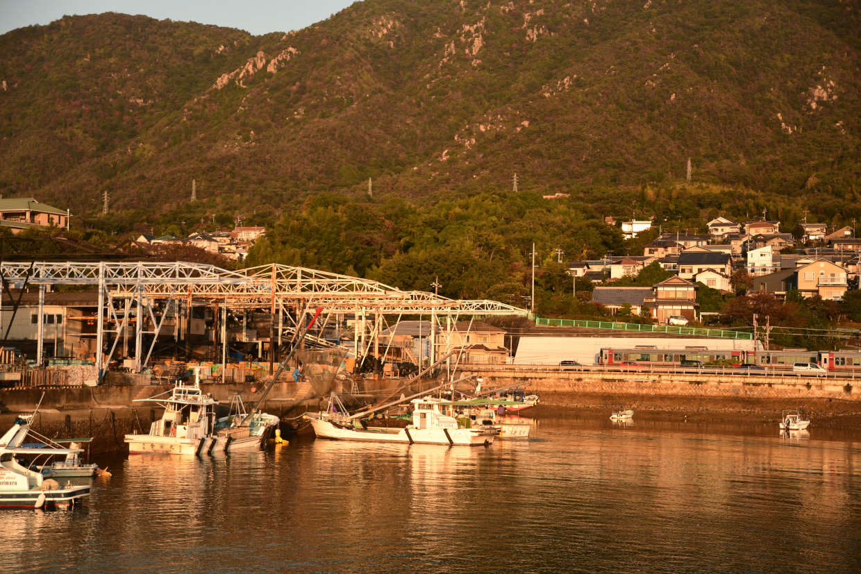 丸石港と山陽本線