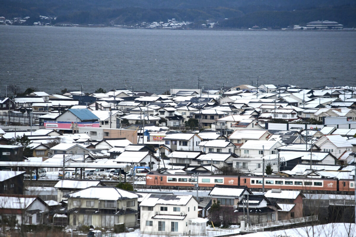 宍道湖と山陰本線