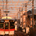 夕暮れの山陽電車